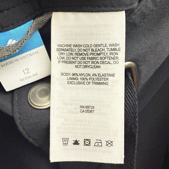 Columbia Just Right Straight Leg Pant Black Sz 12/44 Omni Shield Hiking Gorpcore - Picture 4 of 9